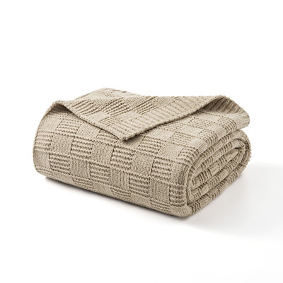 Checkered Weighted Knit Throw Blanket