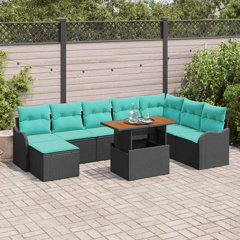 Ensemble de canapé de jardin avec rangement 9 pièces vidaXL