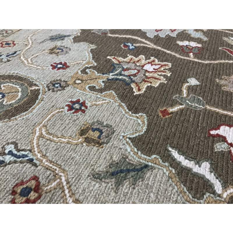 Hand-Knotted High-Quality Brown and Beige Area Rug