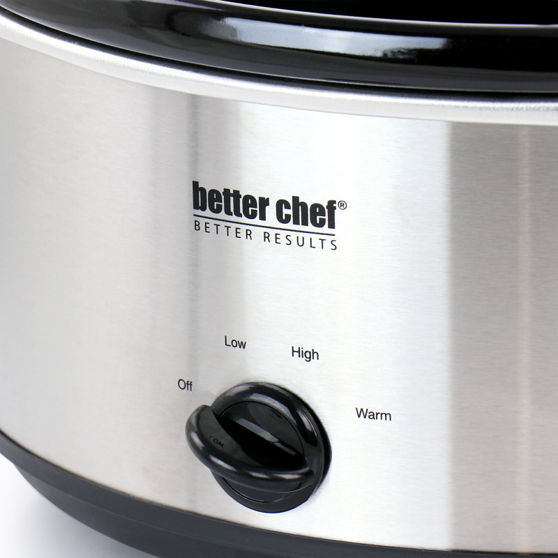 Better Chef 4 Qt. Slow Cooker, 13.75" H x 14" W x 9" D
