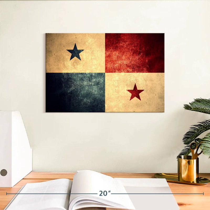 Borges drapeau grunge du Panama