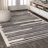 Augie Modern Berber Stripe Cream/Black Rug-234350406