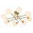 8-Light Modern Sputnik Globe Semi Flush Mount-359083768