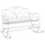 112 cm W Steel Garden Bench-110454954