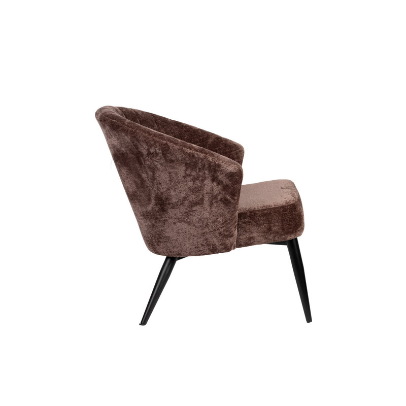 Georgia Barrel Chair, 17"H x 22"W x 20"D, Brown