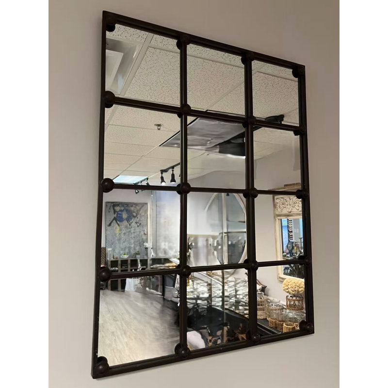 Industrial Grid Wall Mirror