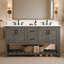 Ensemble de meuble-lavabo double 60 po Radstock-883780434