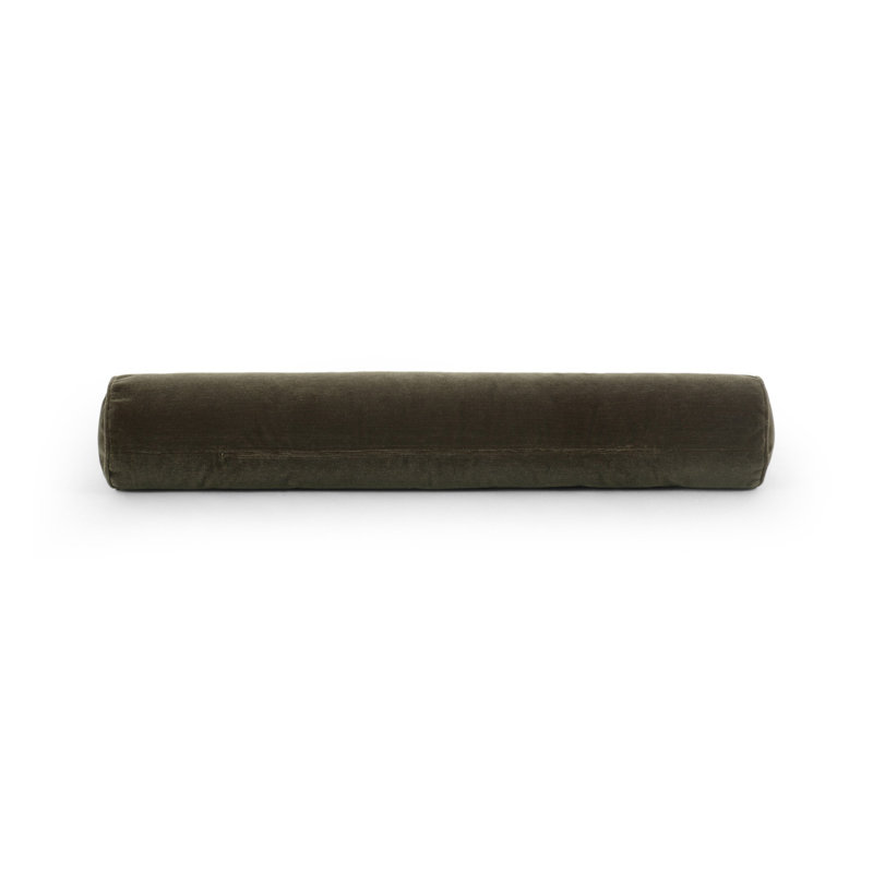 Bridger Viscose Blend Bolster Pillow Cover & Insert, Monte Olive, Bolster 8"H x 48"W