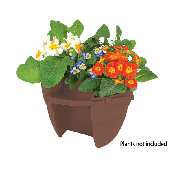 Krystal Railing Planter, Brown