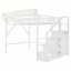 Lit mezzanine en métal avec escalier et garde-robe-383818823-383818825