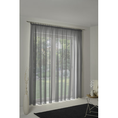 Peck Slot Top Semi Sheer Single Curtain