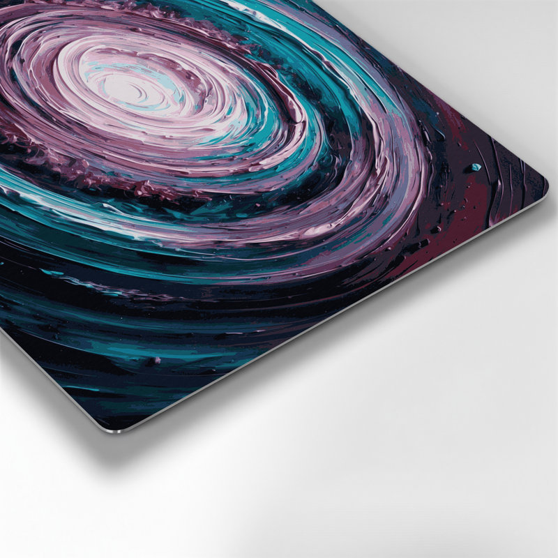 Space Ring Nebula Gray Metal Wall Art, 11" H x 14" W x 0.05" D