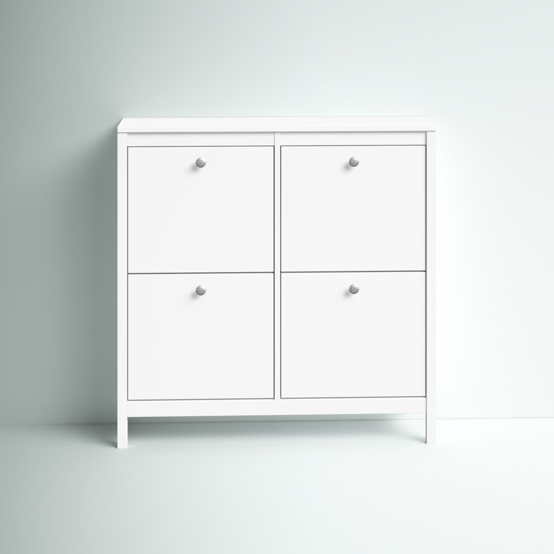 Cotham 16 Pair Shoe Storage Cabinet, White