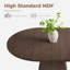 Table de salle à manger ronde extensible de 119 à 160 cm pour 4 à 8 personnes, style minimaliste moderne, plateau épais et pied central, idéale pour les petits espaces - Brun-1526456270