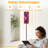  68.5" Standing Floor Lamp Abstract colorful seamless motif Fabric motif Dimmable Metal Pole Lamp with Linen Lampshade LED Bulb Included