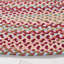 Tapis géométrique ovale en coton tressé à la main 3 pi x 5 pi Blitar - rouge / gris / vert-52871771
