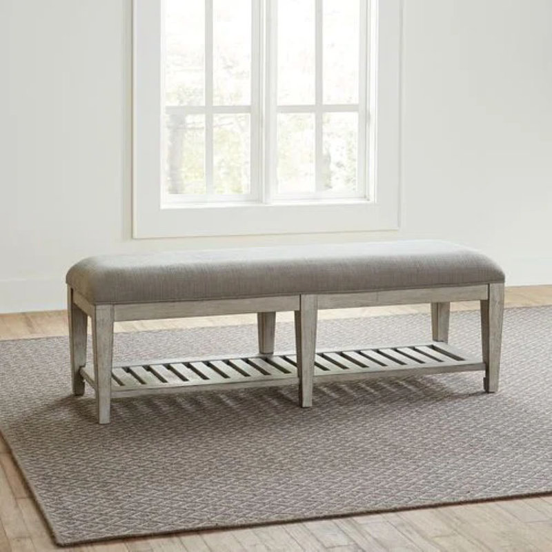 Banc de rangement en bois massif Haylee