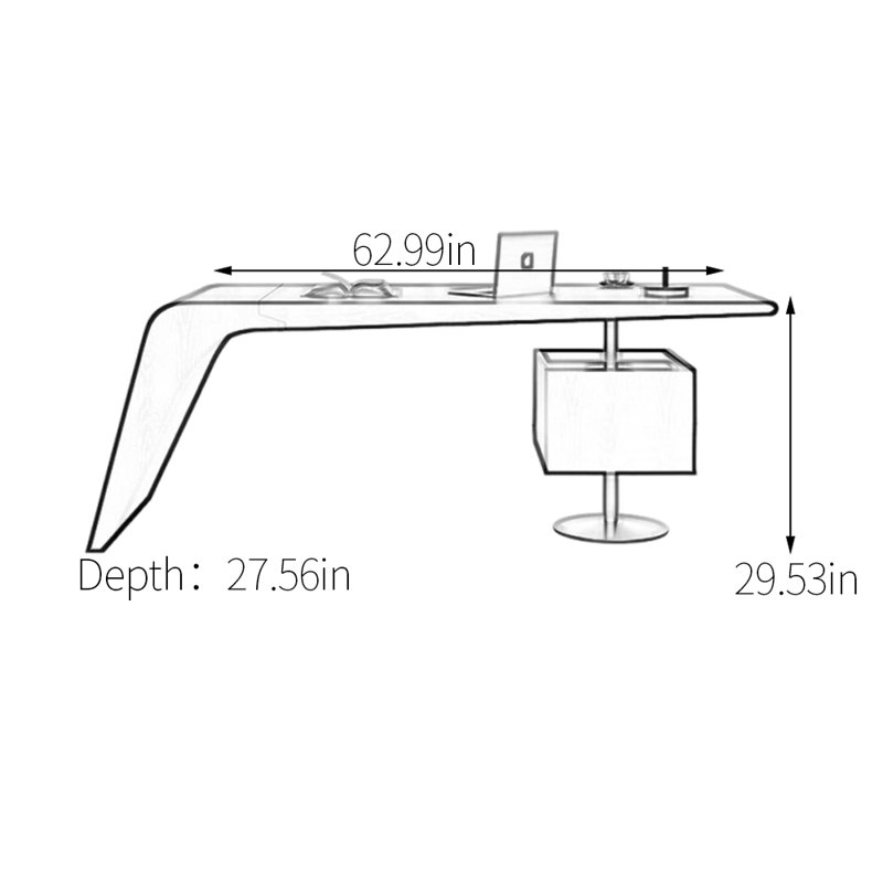 Cusack, H 29,53 po x l 62,99 po x P 27,56 po