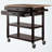 Langdon Wheeled Utility Cart with Drawers Natural & Cappuccino, 34.35" H X 32.95" W X 26.10" D