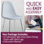 Mose 45cm H Fabric Upholstered Metal Upholstered Back Side Chair in Grey-367622629-292376149
