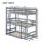 Space-saving Detachable Triple Twin Rubber-wood Bunk Bed-1516473359