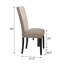 Ensemble de 2 chaises d'appoint rembourrées en lin Elegant