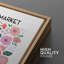 Oeuvre classique "Paris France, rose, rouge, vert, marché aux fleurs, nature, chic et ultra" sur-99142049-99142050