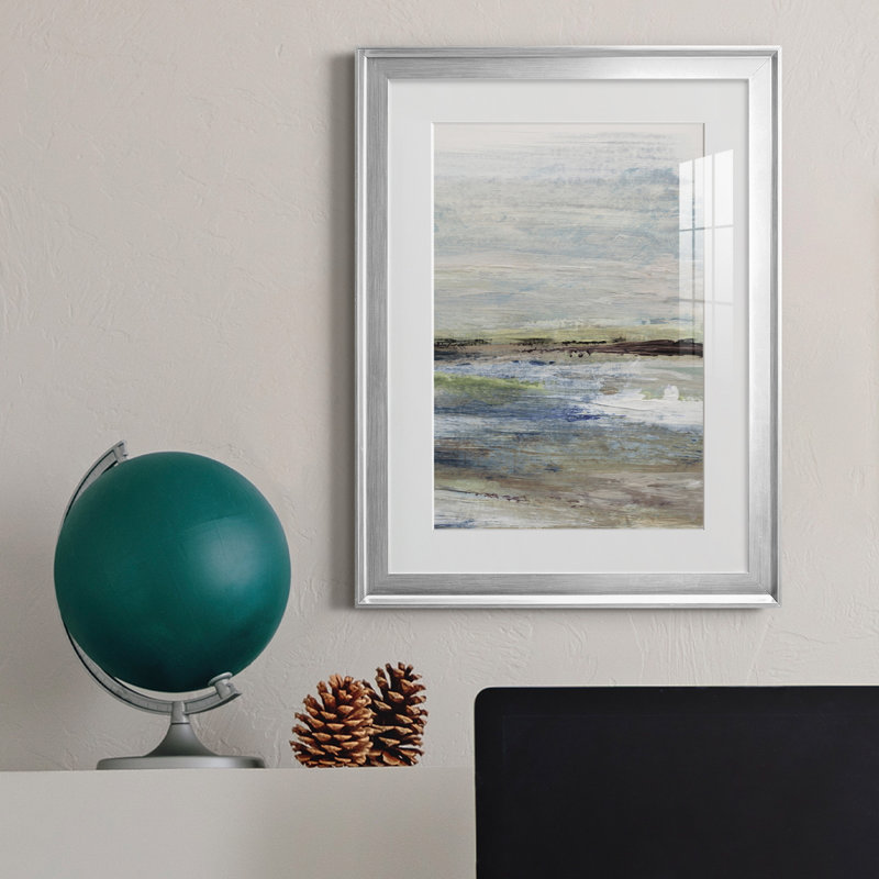 Wetlands II - peinture encadrée, Argent, H 18,5 po x l 24,5 po x P 1,5 po