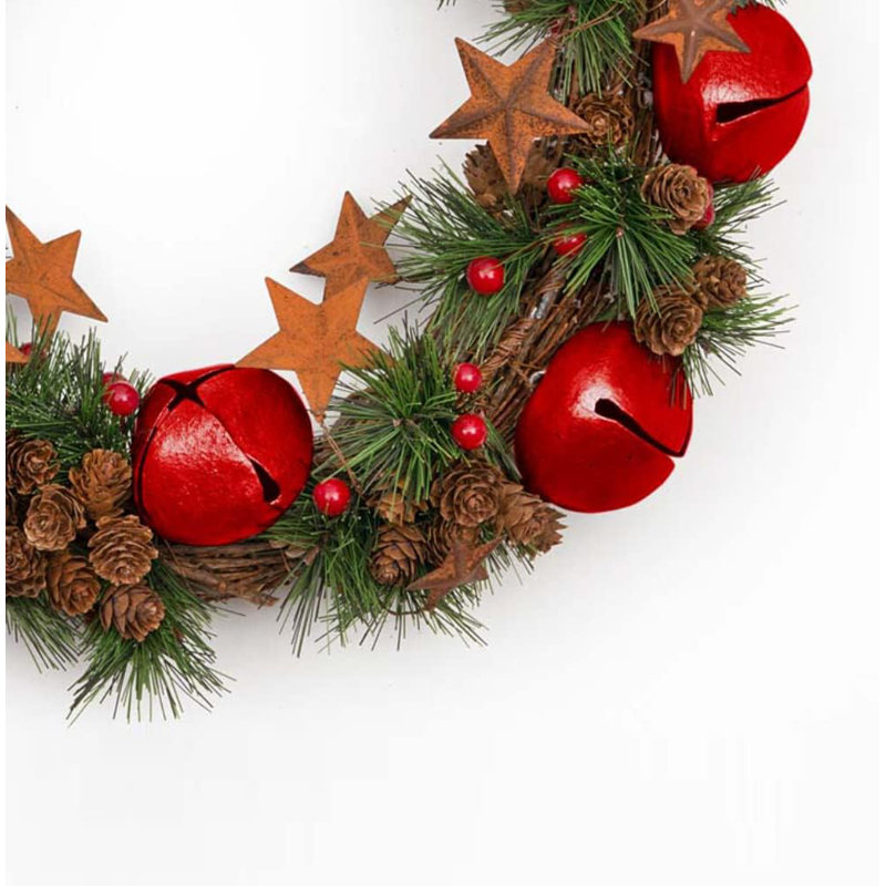Faux PVC 15.74cm Christmas Wreath, Red