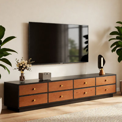 Meuble télé multi-tiroirs de style rétro