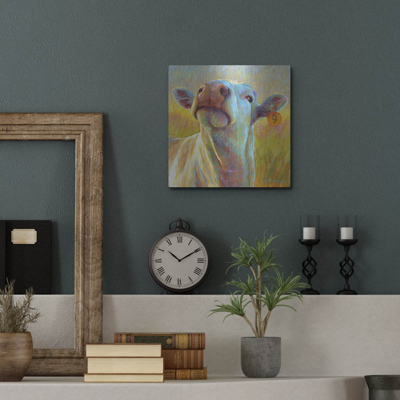 Art mural en métal «9» par Rita Kirkman, Luxe Wall Art, 24 po x 24 po, H 12 po x l 12 po