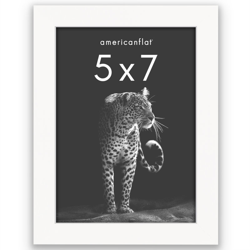 Cadre photo Americanflat, L 6,1 po x H 8,07 po, Blanc