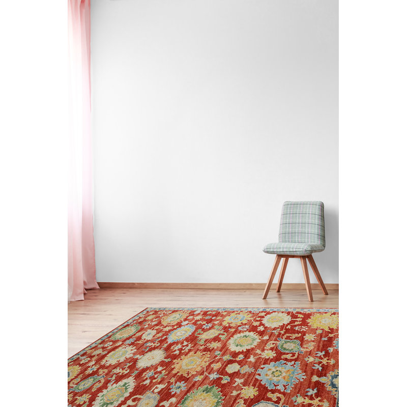 Timeless Comfortable Rust Hand Knotted Wool Classic Traditional Area Rug, Rectangle 8' x 10'