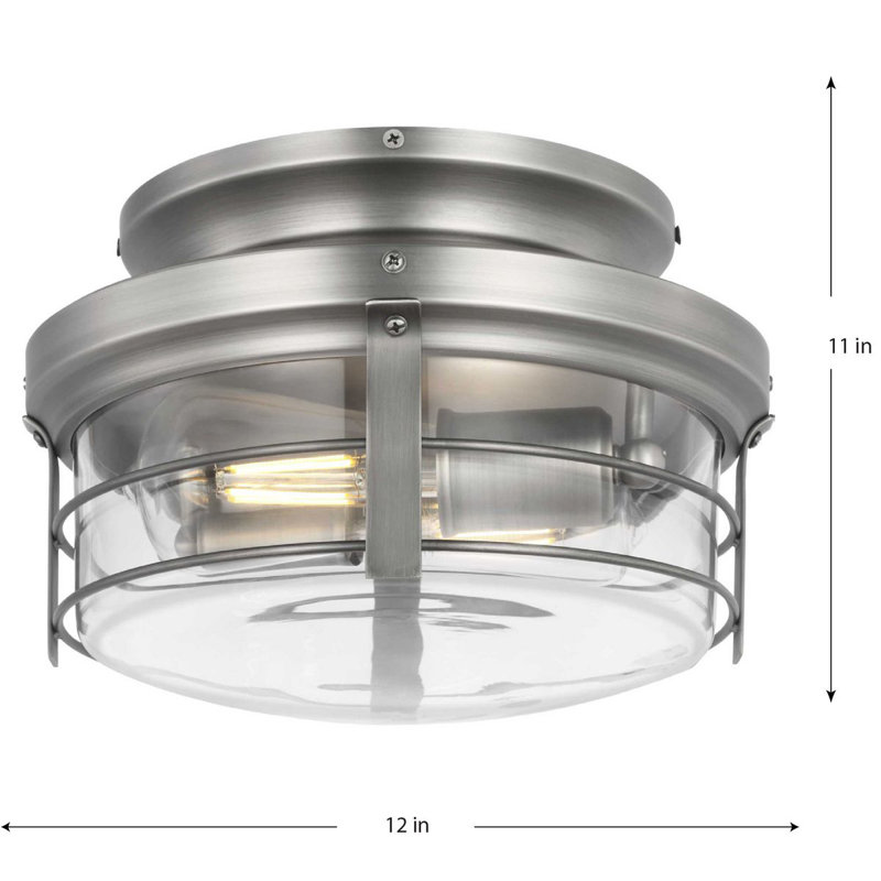 Vannest 2-Light Ceiling Fan Light Kit, Antique Nickel