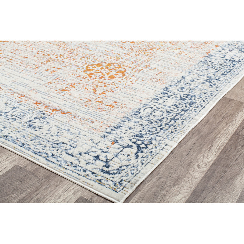Tapis rétro à motif de souci Marron, Rectangle 2 pi 6 po x 4 pi