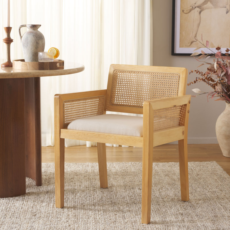 Patrina Armed Dining Chair, Natural