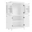 Armoire de rangement élégante pour salle de bain, unité de rangement pour salle de bain, armoire autoportante avec 4 portes, tablettes réglables, tablettes adaptables, blanc-838706869