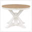 Table de salle à manger extensible rétro avec rallonge de 12 po pour salle à manger et salon (bois de chêne naturel et blanc cassé)
