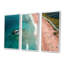 Vue aérienne de la plage bleue et rose III - plage et océan, art mural-2085704194-2085704206