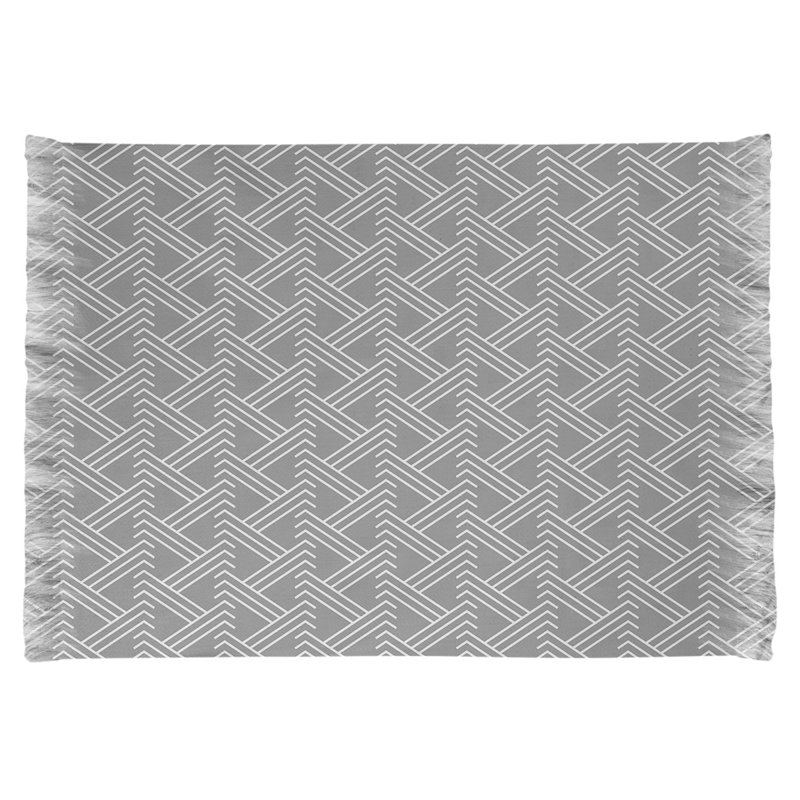 Tapis gris zig classic zag area, Non