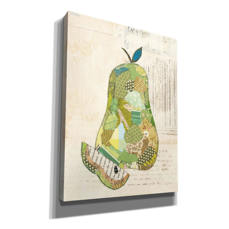 Reproduction de poire sur toile Kennsley par Courtney Prahl, H 16 po x l 12 po x P 0,75 po