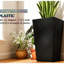 Jardinières noires durables, style moderne haut en polypropylène pour l'intérieur extérieur