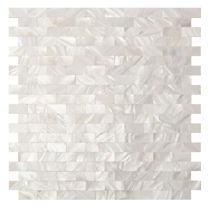11.8''x11.8'' Mother of Pearl Tile,Natural Shell Mosaic Wall Tile (Set of 10)
