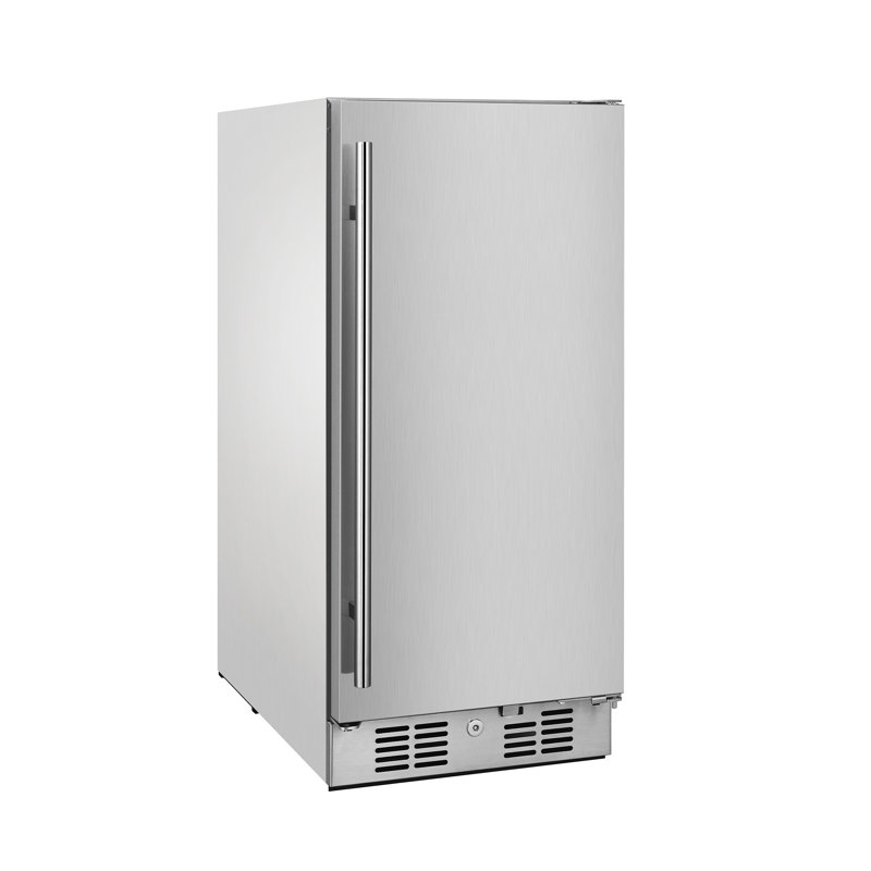 Réfrigérateur à boissons encastré / autoportant pour l'intérieur ou l'extérieur en acier inoxydable de 15 po de largeur et 78 canettes