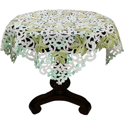 Vineyard Embroidered Cutwork Table Topper