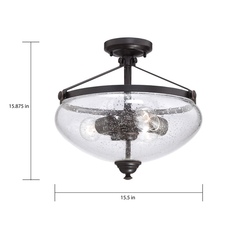 Northpoint Glass Semi Flush Mount