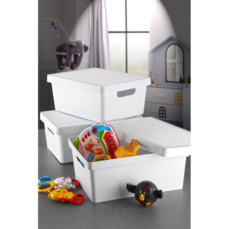 3 Pieces Storage Box Set, White