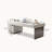 78.74"Light Luxury White Sintered Stone Rectangular Office Desk-1323944742