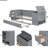 Twin Daybed With Drawer Storage, Trundle, Gray - Wood Build & Charging Seasonal Item Trundle Construction-1870610851