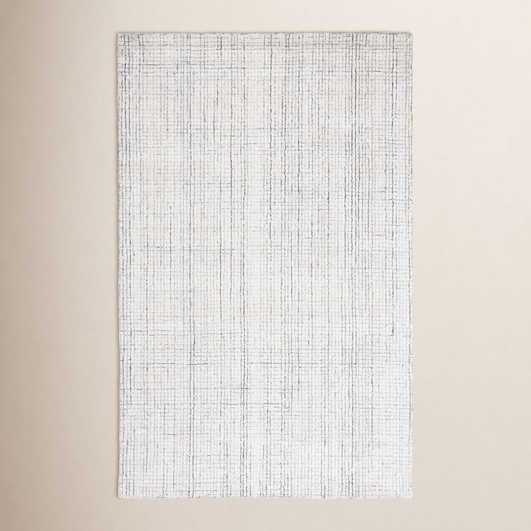 Rowe Abstract Handmade Tufted Ivory/Grey Area Rug